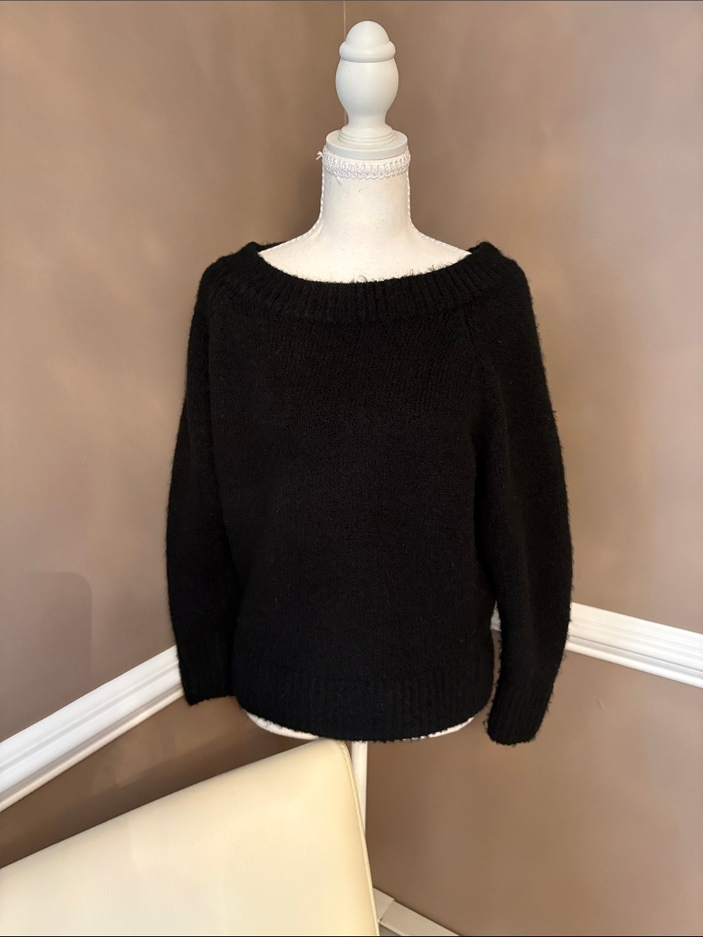 Victoria's Secret Black Off-the-Shoulder Sweater